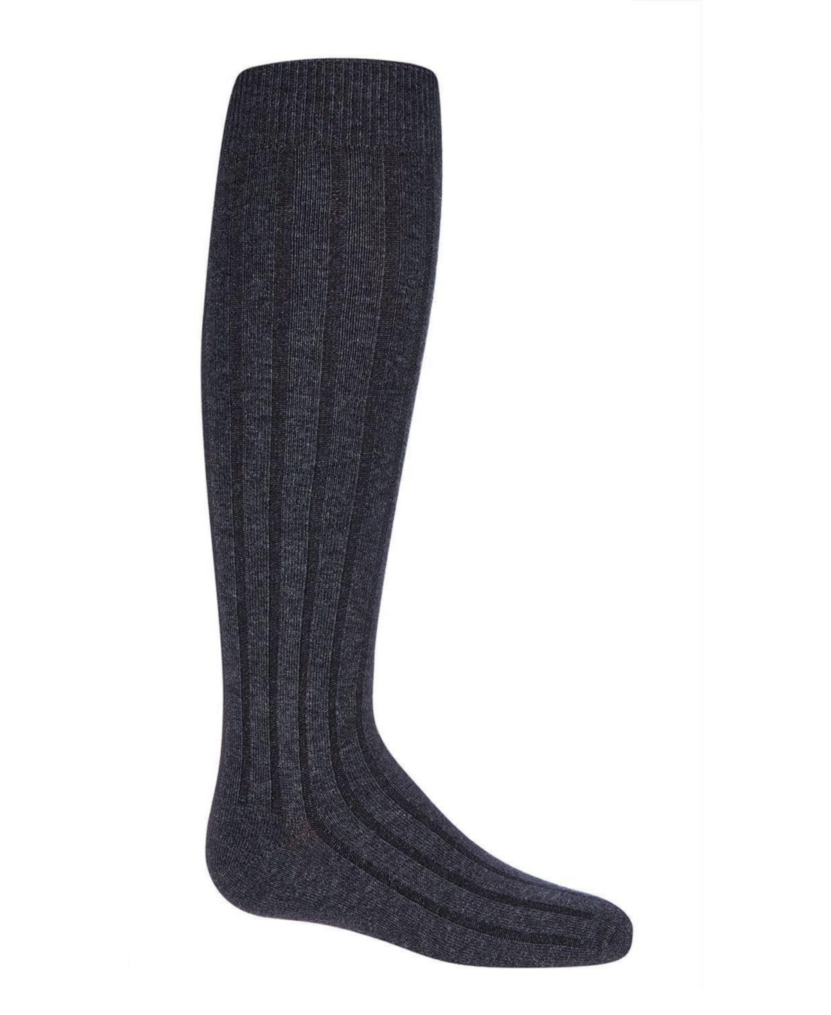 MeMoi Girls Wide Ribbed Cotton Blend Uniform Knee Socks
