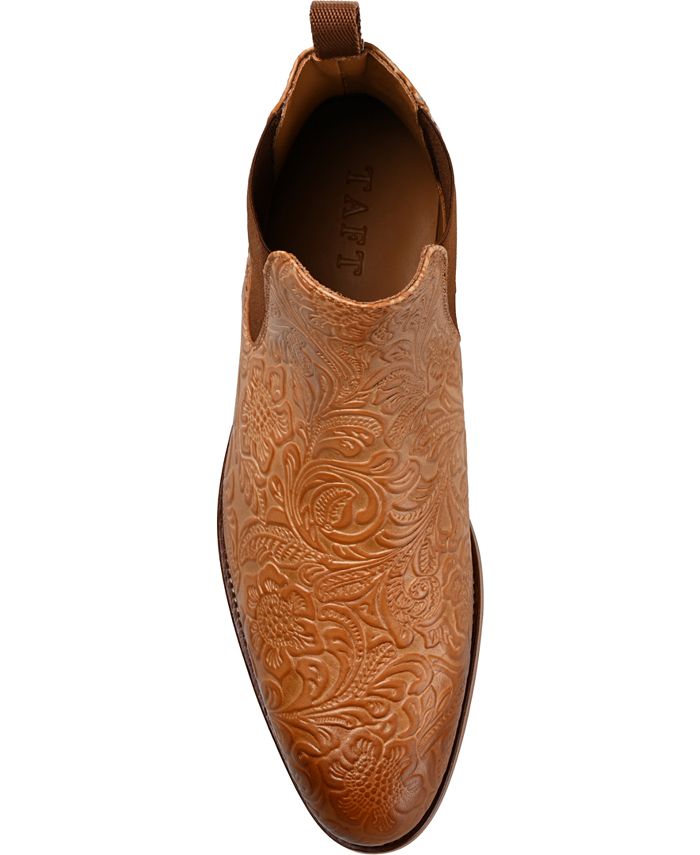 Taft Men s Jude Floral Embossed Leather Chelsea Boots Macy s