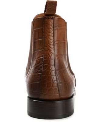Men's Hiro Leather and Embossed Croc Detailing Chelsea Boots
