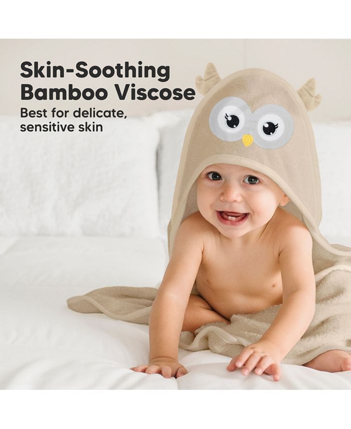KeaBabies Cuddle Baby Hooded Towel, Organic Baby Bath Towel, Hooded