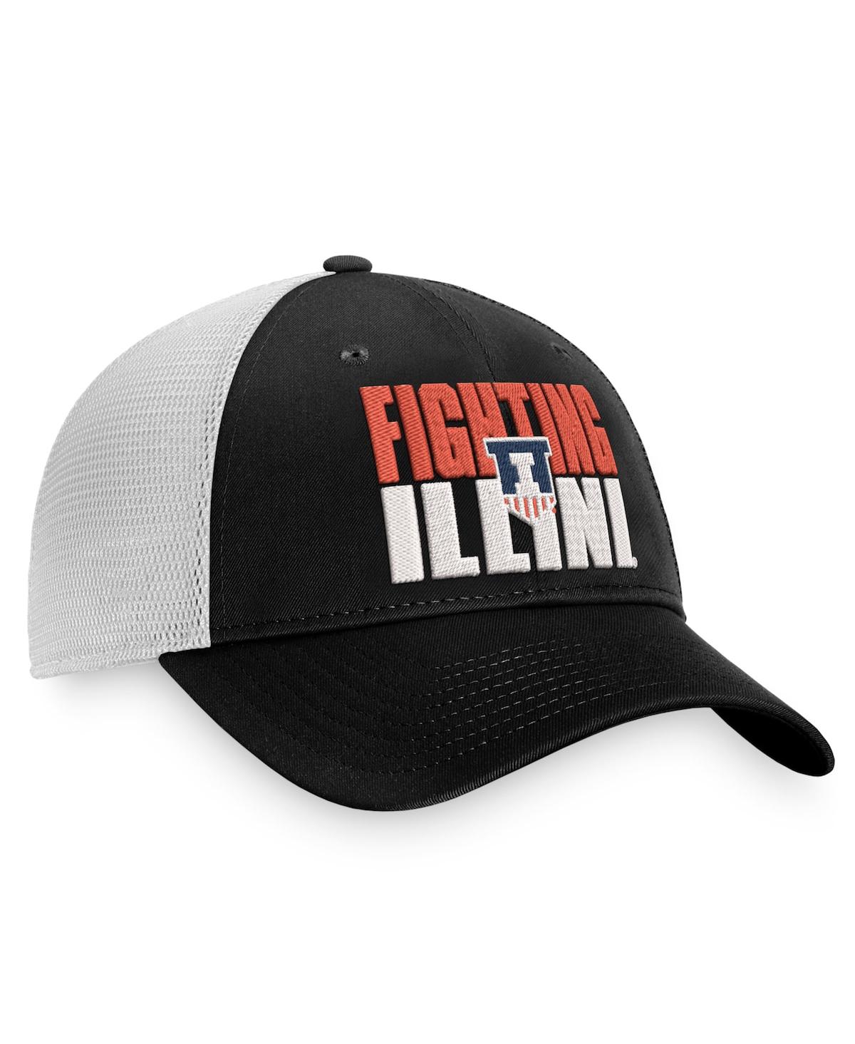 Men's Top of the World White Illinois Fighting Illini Stockpile Trucker Snapback Hat - White
