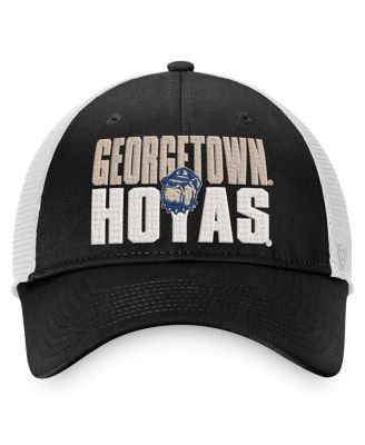 Men's Black, White Georgetown Hoyas Stockpile Trucker Snapback Hat