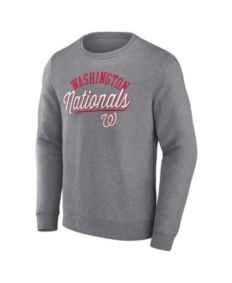 Men's Heather Gray Washington Nationals Simplicity Pullover Sweatshirt