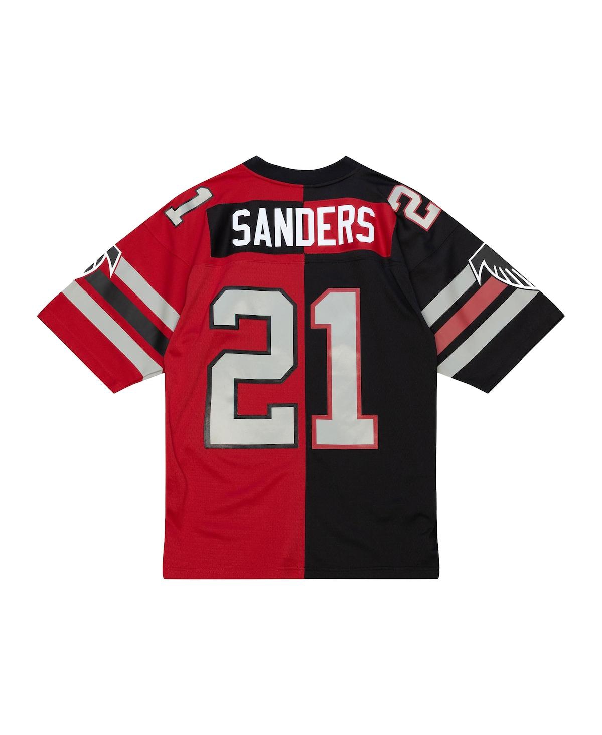 Men's Mitchell & Ness Deion Sanders Red Atlanta Falcons Big and Tall Split Legacy Retired Player Replica Jersey - Red