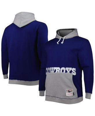 Men's Navy, Silver Dallas Cowboys Big and Tall Big Face Pullover Hoodie