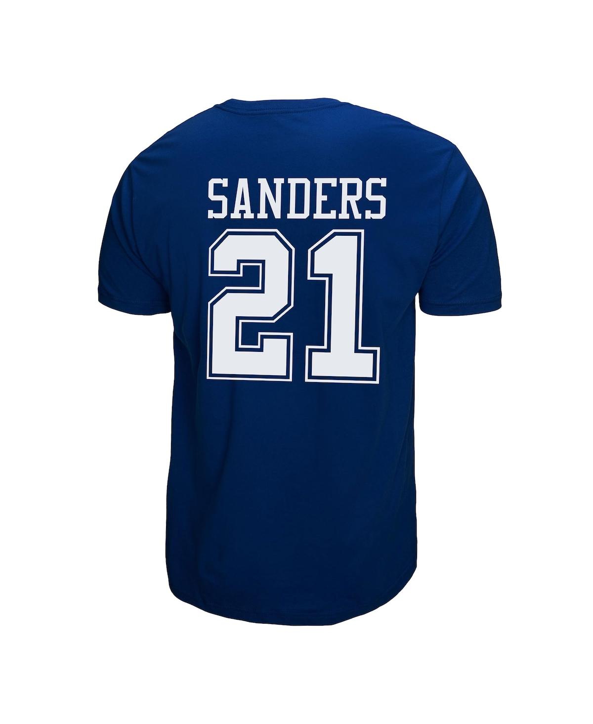 Mitchell & Ness Men's  Deion Sanders Royal Dallas Cowboys Retired Player Logo Name And Number T-shirt In Royal