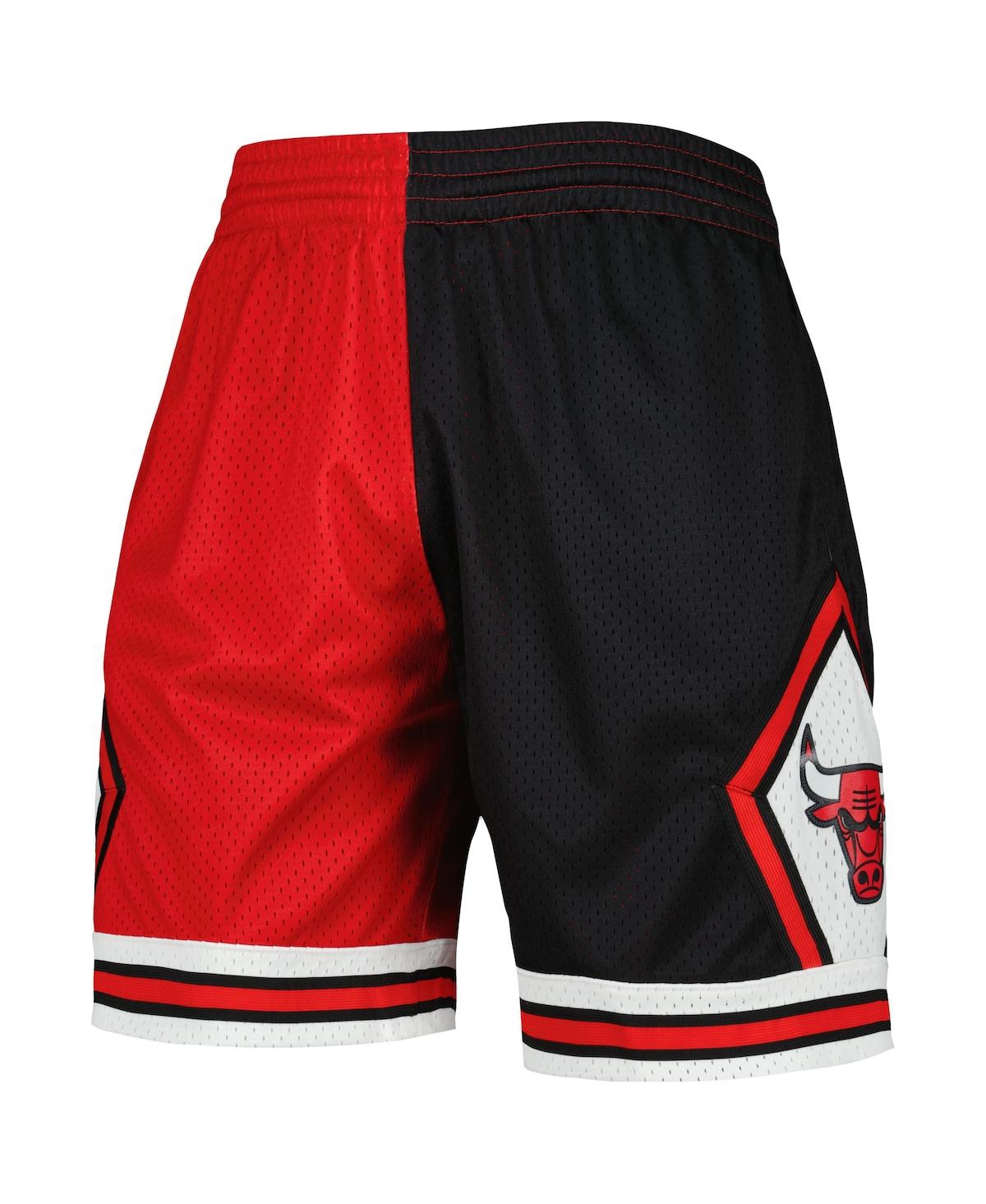 Men's Mitchell & Ness Red Chicago Bulls Hardwood Classics 1997 Split Swingman Shorts - Red