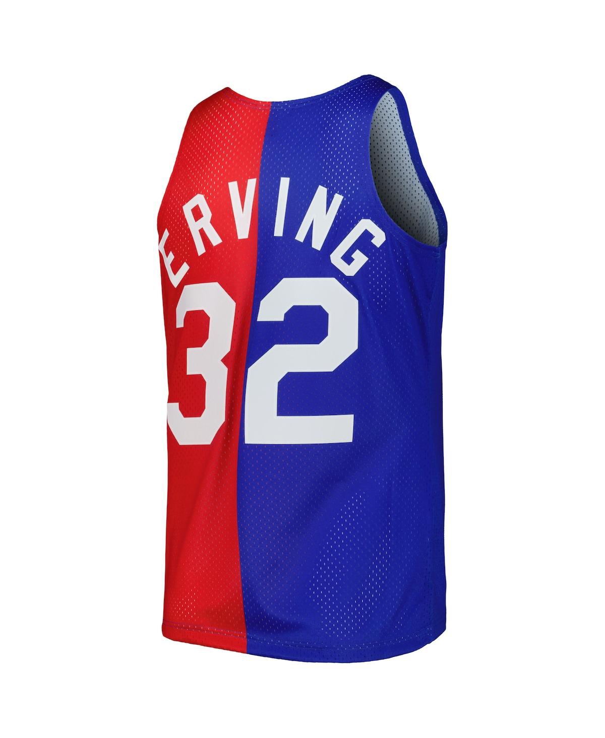 Men's Mitchell & Ness Julius Erving Red New York Nets Hardwood Classics 1973-74 Split Swingman Jersey - Red