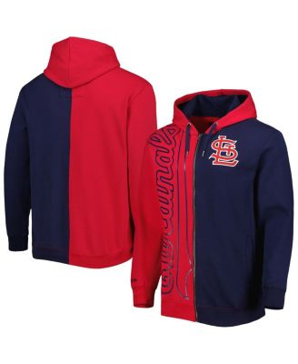 Men's Red, Navy St. Louis Cardinals Fleece Full-Zip Hoodie