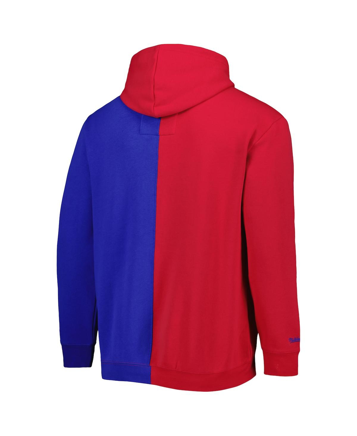 Shop Mitchell & Ness Men's  Red, Royal Chicago Cubs Fleece Full-zip Hoodie In Red,royal