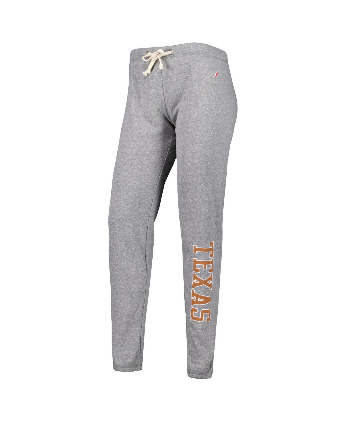 Shop League Collegiate Wear Women's  Heather Gray Texas Longhorns Victory Springs Tri-blend Jogger Pants