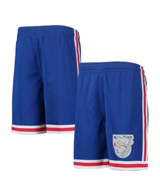 Big Boys and Girls Blue New Jersey Nets 1993 Hardwood Classics 75th Anniversary Swingman Shorts