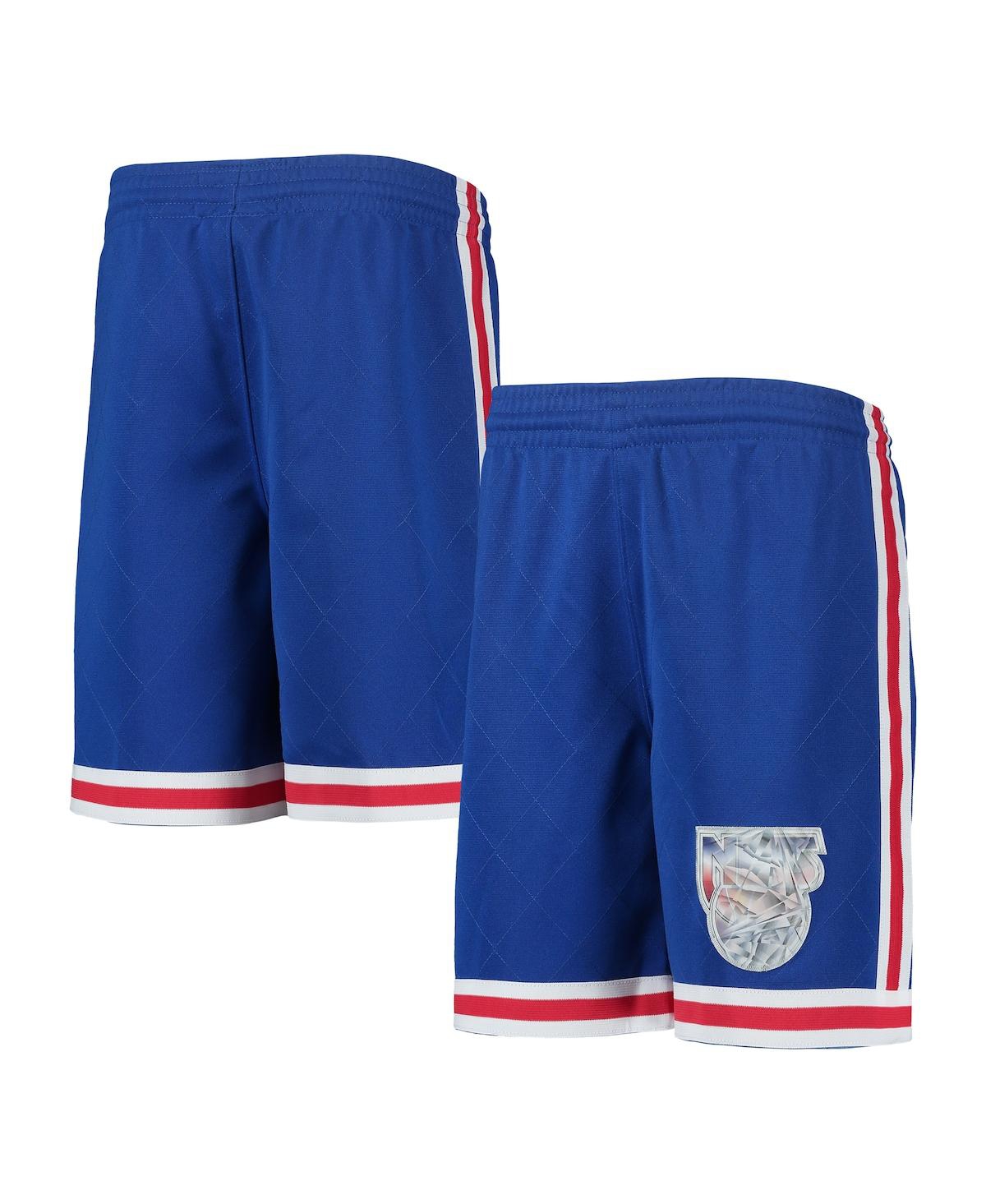 Shop Mitchell & Ness Big Boys And Girls  Blue New Jersey Nets 1993 Hardwood Classics 75th Anniversary Swin