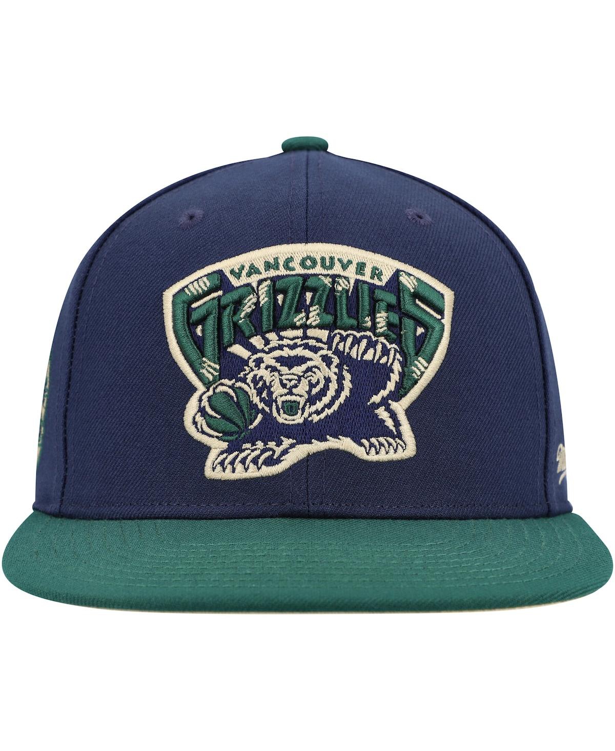 Men's Mitchell & Ness Green Vancouver Grizzlies Hardwood Classics Grassland Fitted Hat - Green