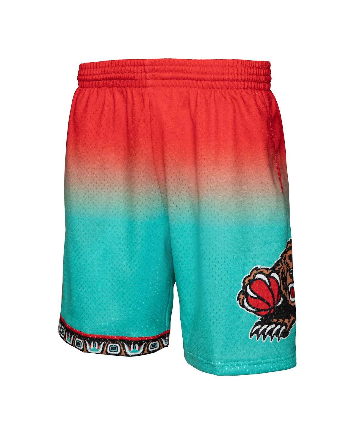 Men's Mitchell & Ness Teal Vancouver Grizzlies 1996/97 Hardwood Classics Fadeaway Reload 3.0 Swingman Shorts - Teal