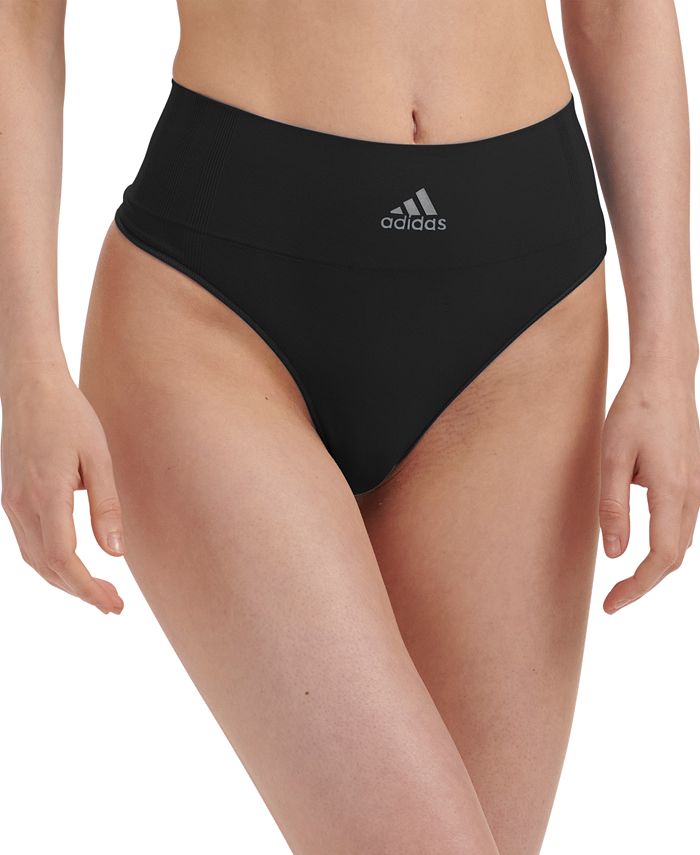  adidas Women's Seamless Thong Underwear 3-pack, Black with  Stripes/Heather Grey/Vivid Red, Small : Clothing, Shoes & Jewelry