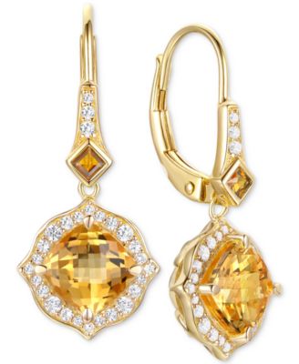 3-Pc. Set Lab-Grown Sapphire (5-7/8 ct. t.w.) & Lab-Grown White Sapphire (3/4 ct. t.w.) Heart Pendant Necklace, Ring, & Stud Earrings in 14k Gold-Plated Sterling Silver (Also in Additional Gemstones)