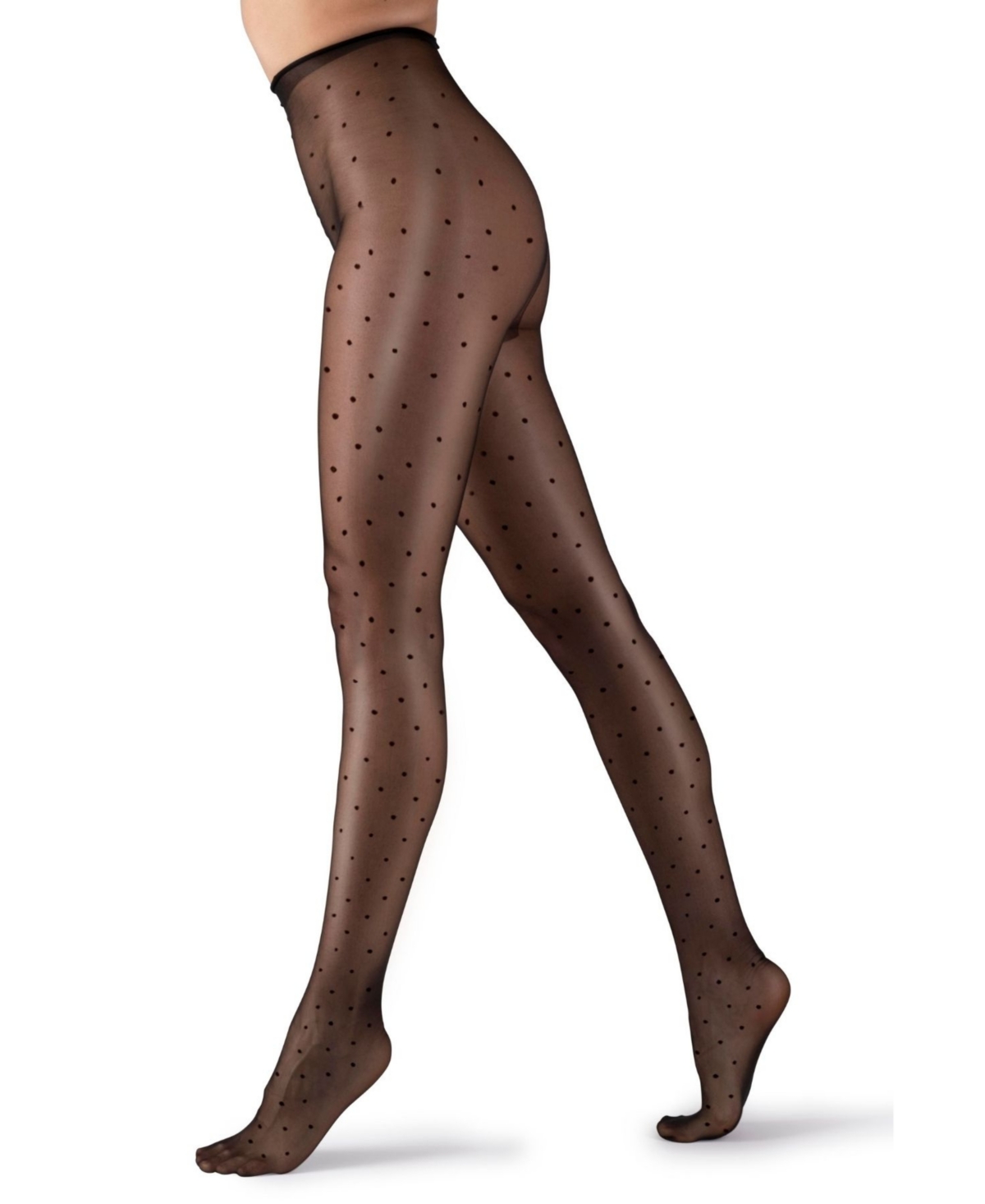 LECHERY WOMEN'S EUROPEAN MADE SHINY DOT 1 PAIR OF TIGHTS