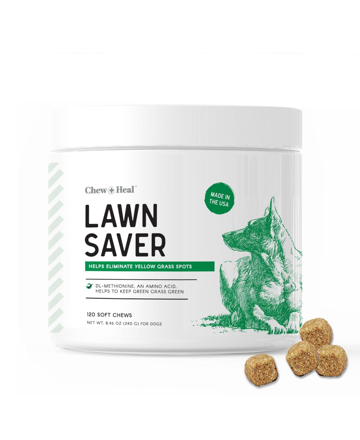 Lawn Saver Urine Stain Supplement for Dogs - 120 Delicious Chews