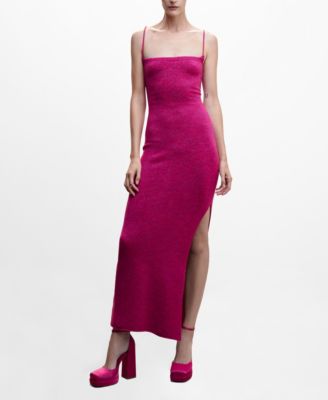 MANGO Women's Cross Back Knit Dress - Macy's