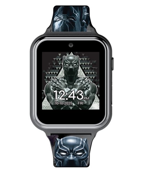 Детские часы Marvel Children's Black Panther Silicone Smart Watch 38mm