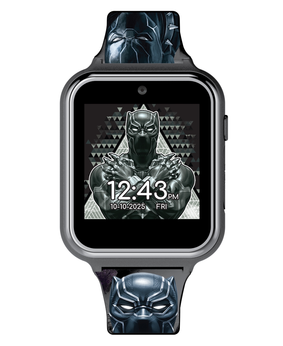 Children's Black Panther Silicone Smart Watch 38mm - Black