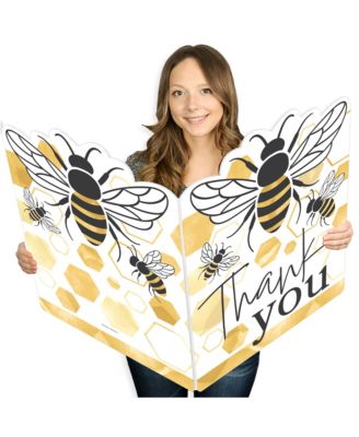 Big Dot of Happiness Little Bumblebee Thank You Giant Greeting Card ...