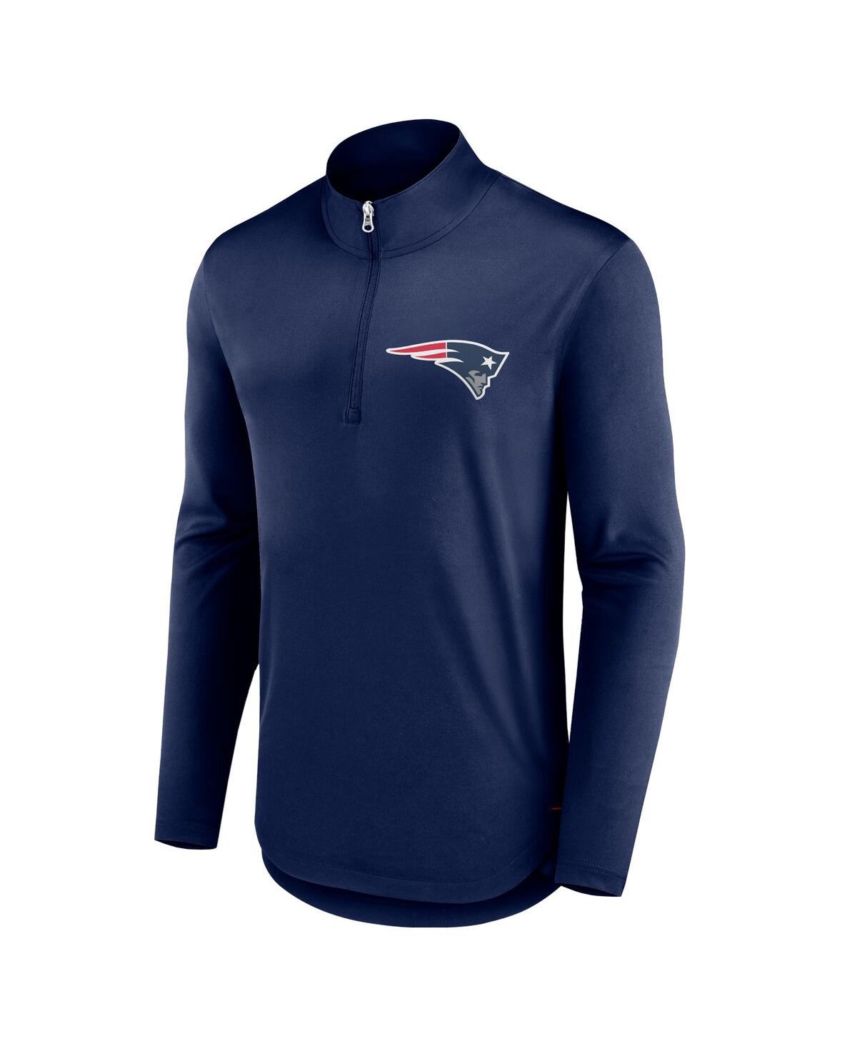Men's FanaticsNew England Patriots Tough Minded Quarter-Zip Top - Navy