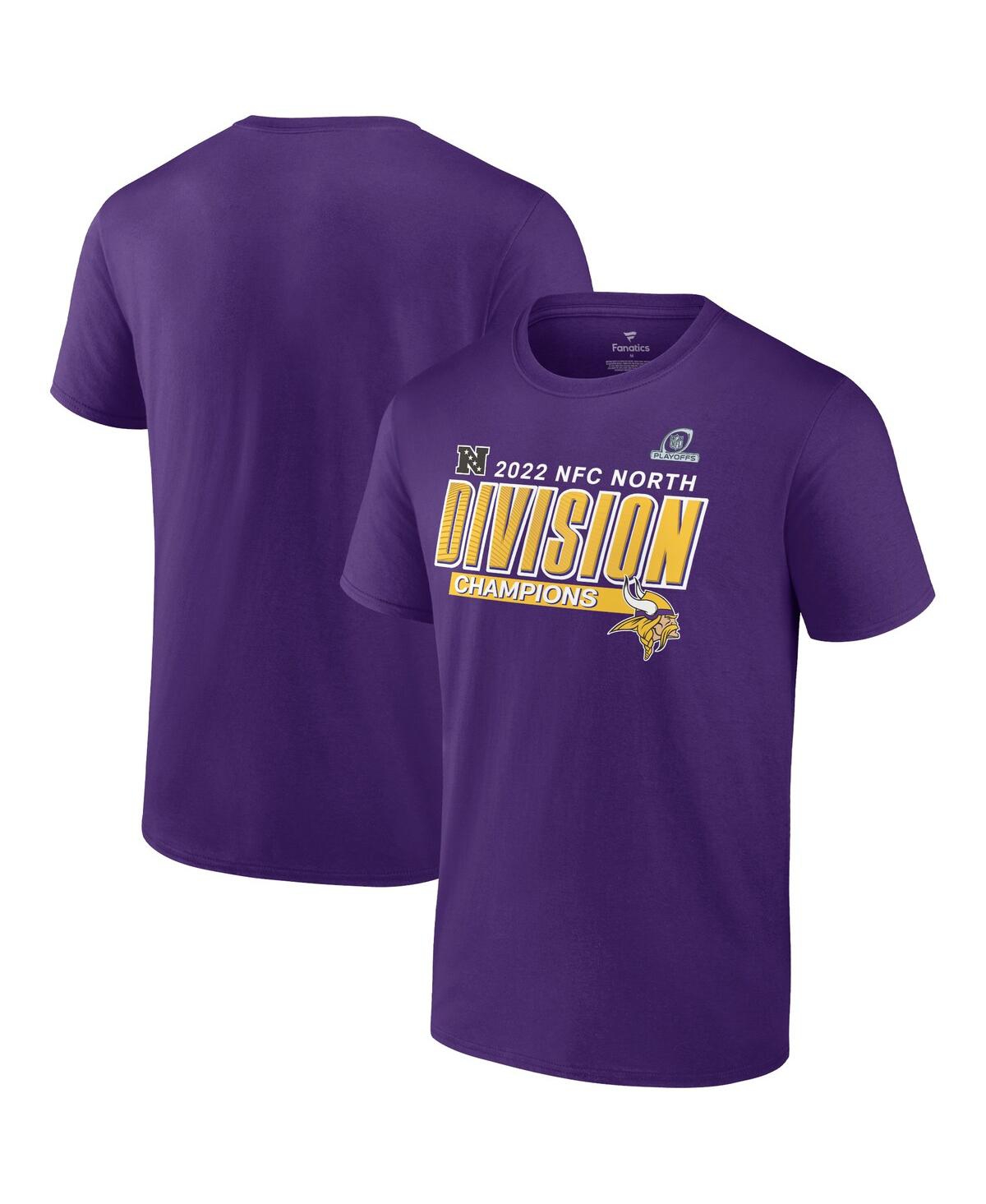 Men's FanaticsMinnesota Vikings 2022 Nfc North Division Champions Divide and Conquer T-shirt - Purple