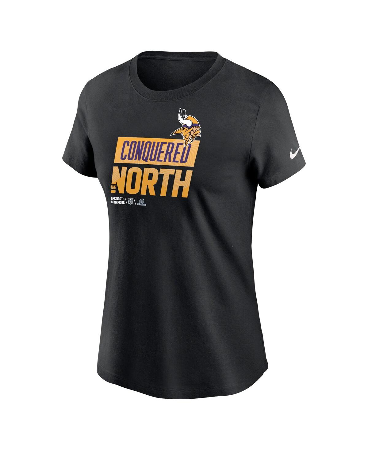 Women's NikeMinnesota Vikings 2022 Nfc North Division Champions Locker Room Trophy Collection T-shirt - Black