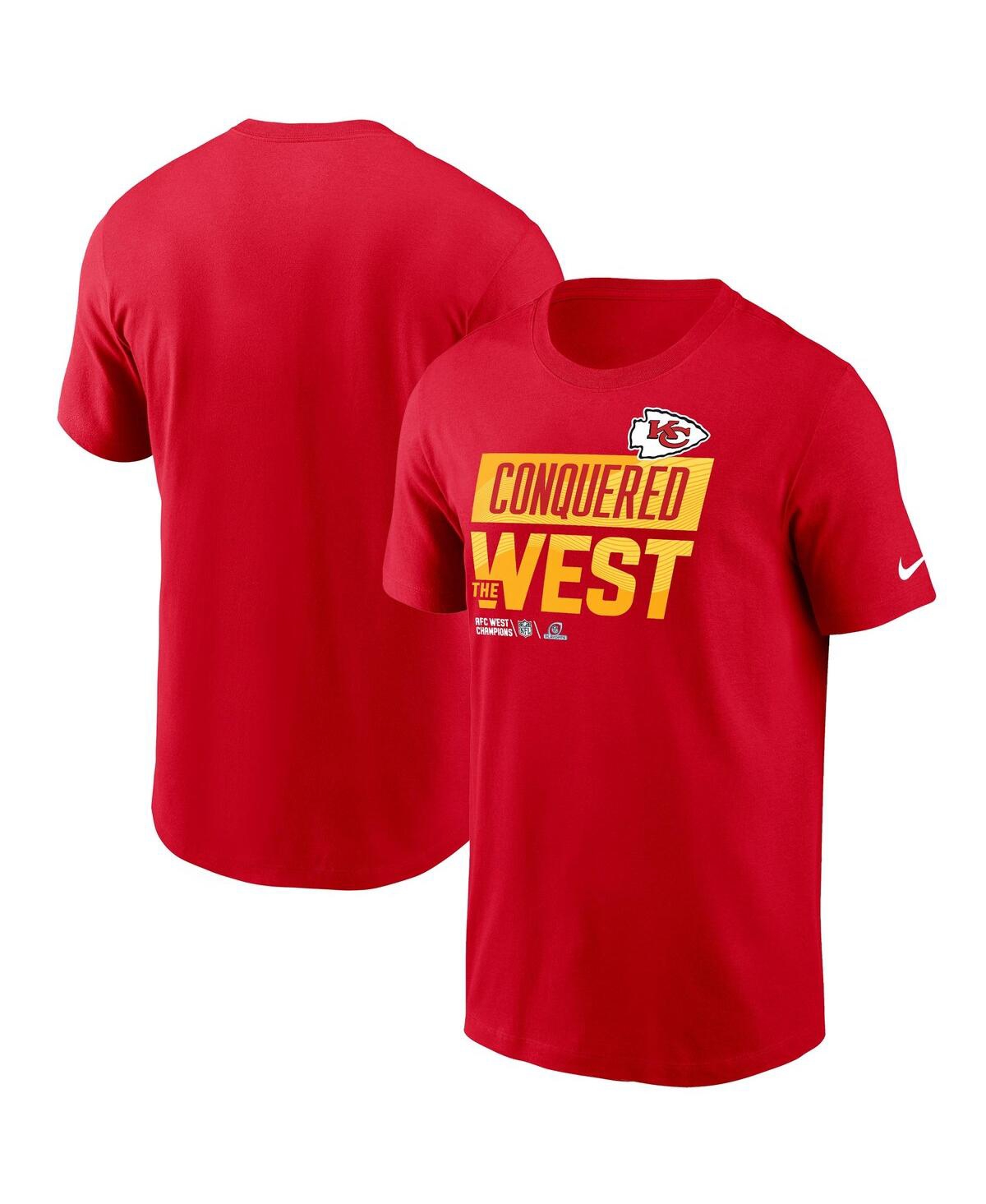 Men's NikeKansas City Chiefs 2022 Afc West Division Champions Locker Room Trophy Collection T-shirt - Red