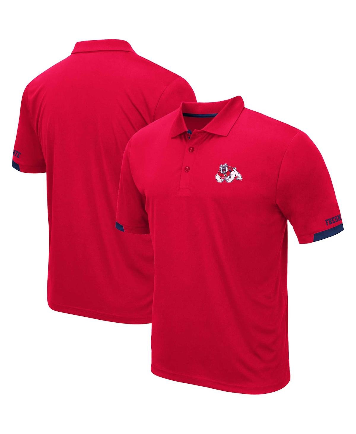 Men's Colosseum Red Fresno State Bulldogs Santry Polo Shirt - Red