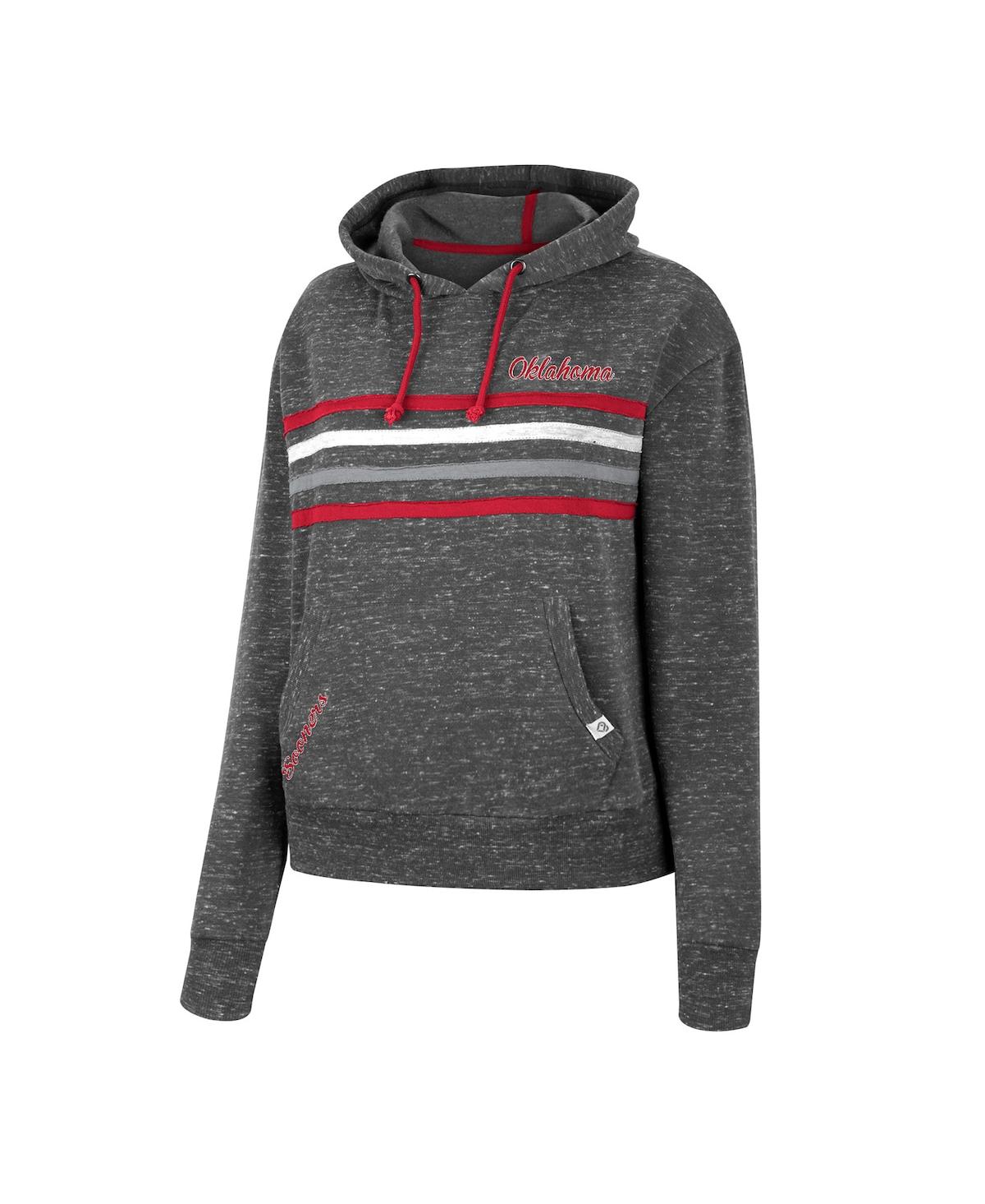 Colosseum Women's  Charcoal Florida State Seminoles Backstage Speckled Pullover Hoodie In Charcoal