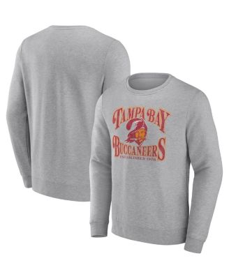 Men's Heathered Charcoal Tampa Bay Buccaneers Playability Pullover Sweatshirt