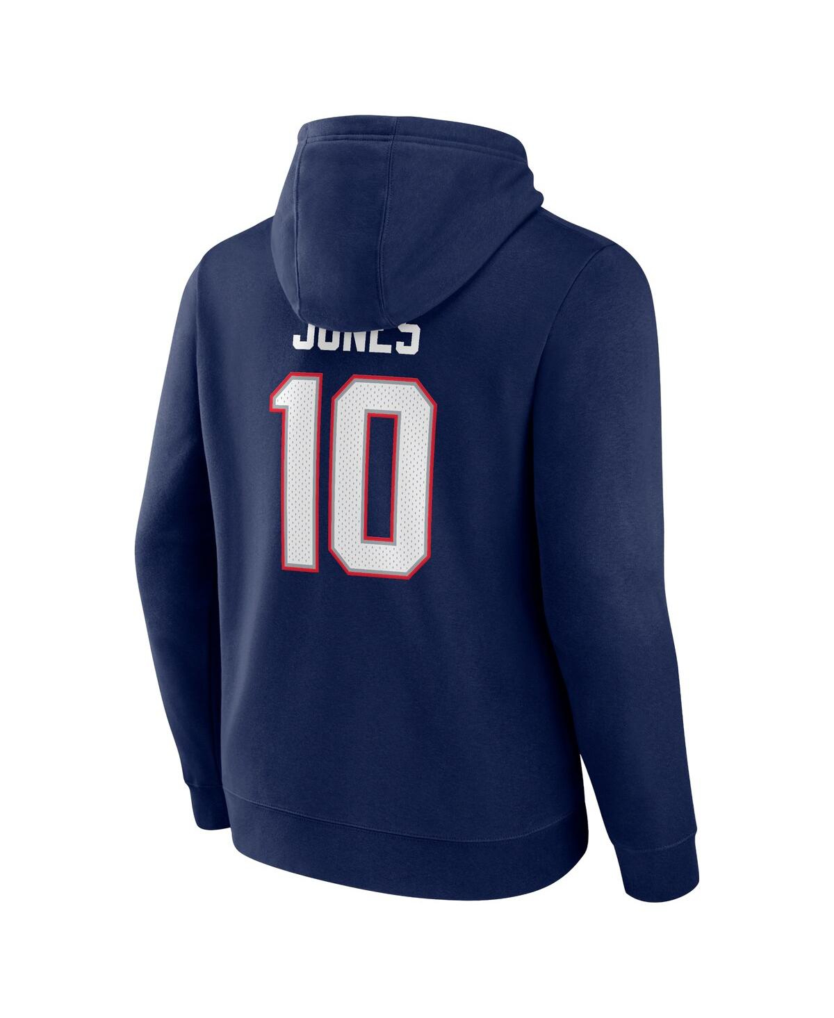 Men's Fanatics Mac JonesNew England Patriots Player Icon Name and Number Pullover Hoodie - Navy