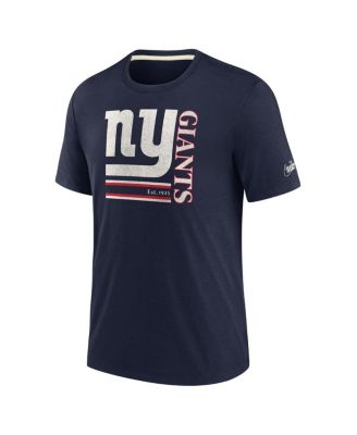 Men's Navy New York Giants Wordmark Logo Tri-Blend T-shirt