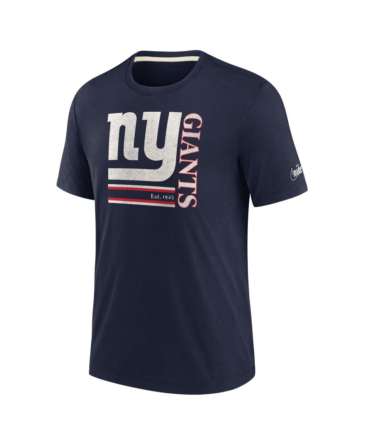 Men's NikeNew York Giants Wordmark Logo Tri-Blend T-shirt - Navy