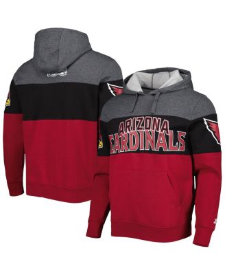 Men's Heather Charcoal, Cardinal Arizona Cardinals Extreme Pullover Hoodie