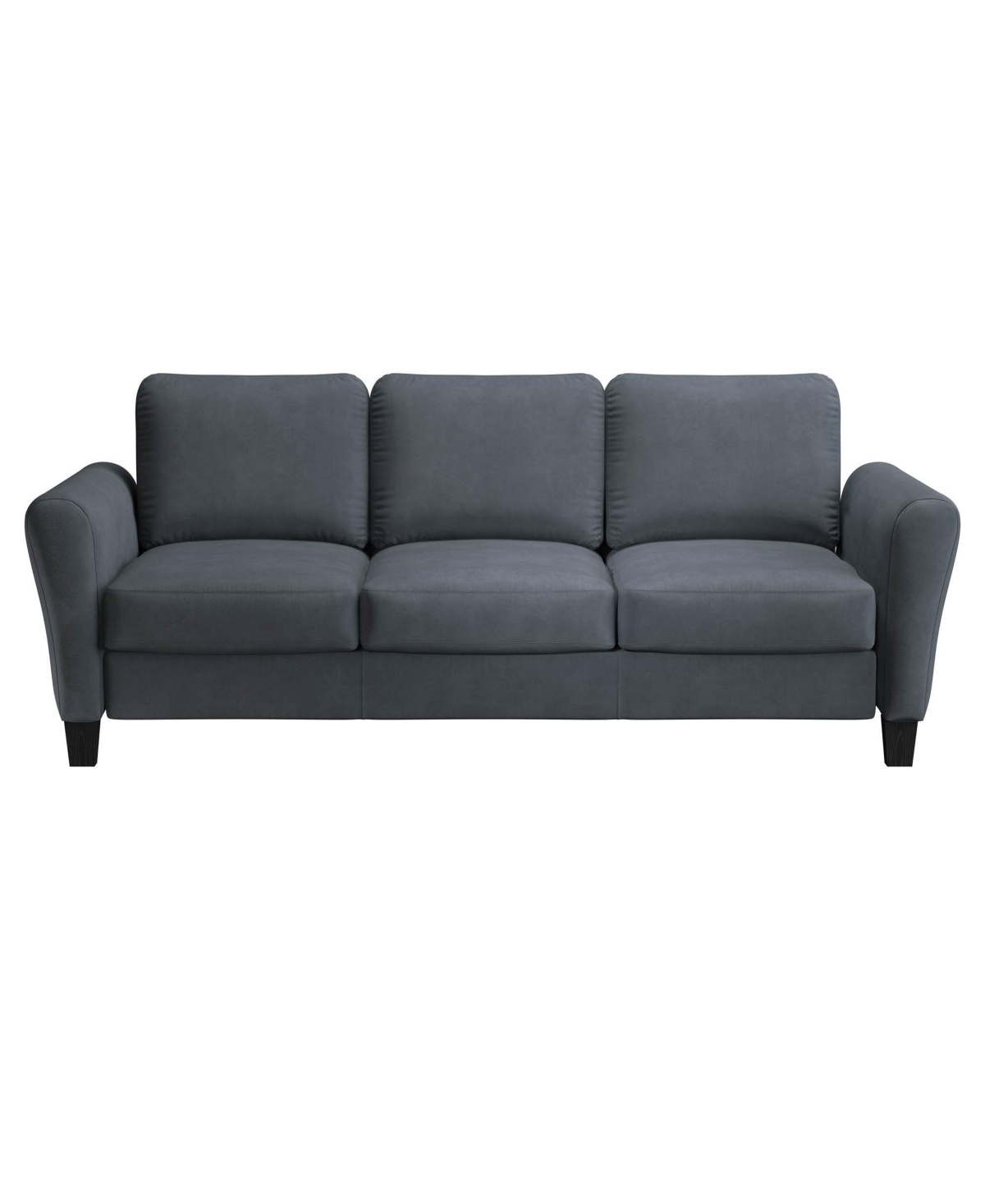 Lifestyle Solutions Wilshire Sofa With Rolled Arms In Dark Grey