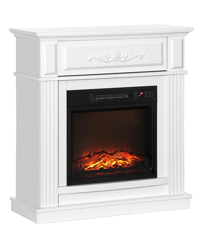 Electric Fireplace TV Stand for TV's up to 40" Flat Screen White Macy's