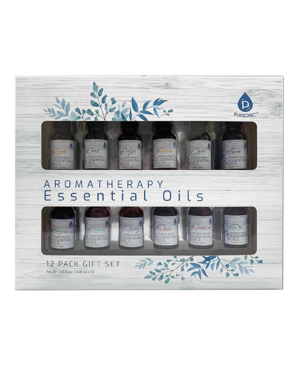 12 Pack of Aromatherapy Essential Oils - Natural