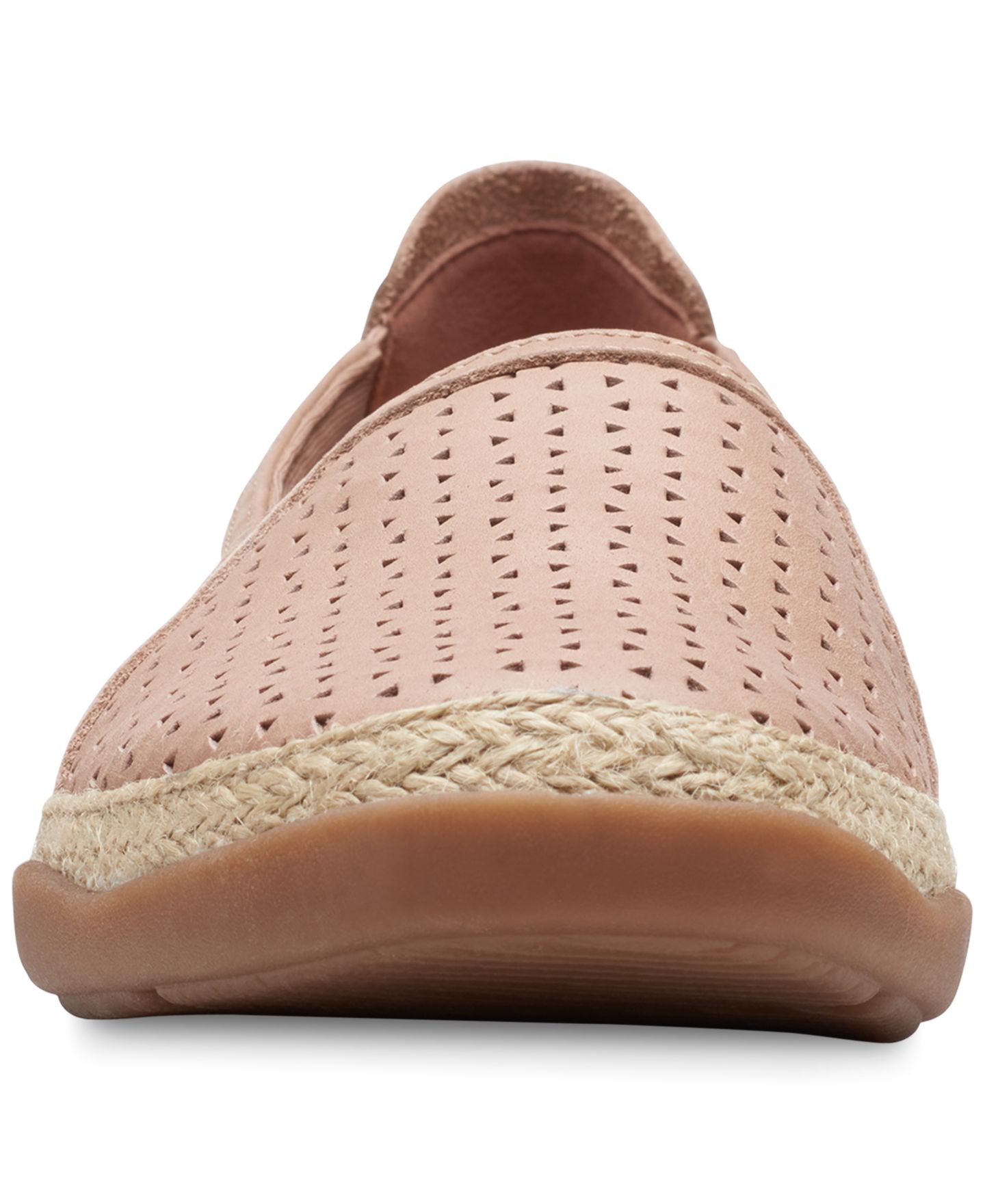 Женские кожаные балетки-эспадрильи Clarks без застёжки, цвет: Кожаный — фото 3