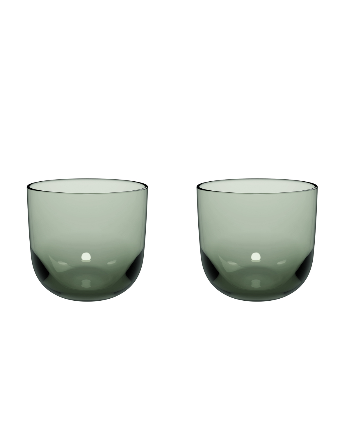 Villeroy & Boch Like Double Old Fashioned Tumbler Glasses, Set Of 2 In Sage Green