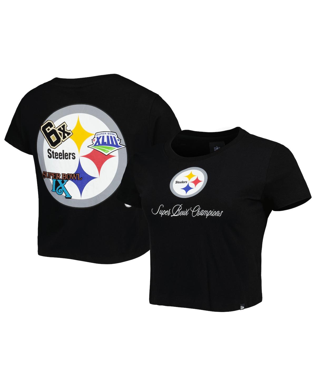 Shop New Era Women's  Black Pittsburgh Steelers Historic Champs T-shirt