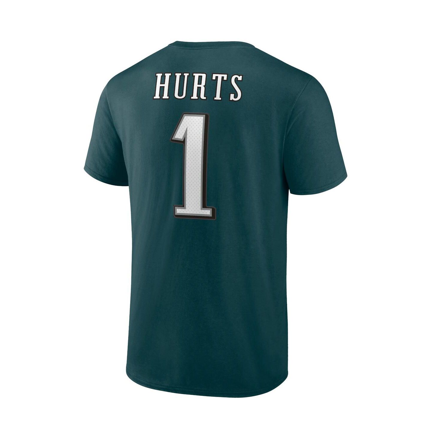 Мужская футболка Fanatics Jalen Hurts Midnight Green Philadelphia Eagles Player Icon — фото 2