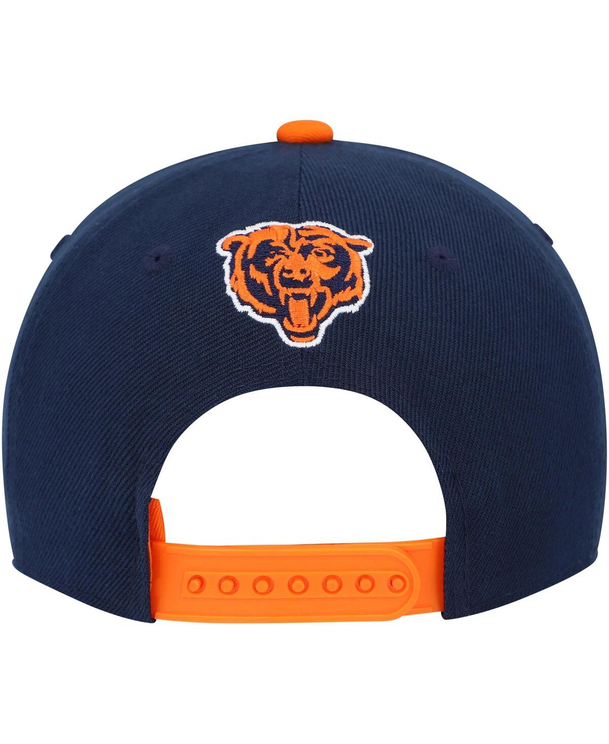 Shop Outerstuff Big Boys And Girls Navy Chicago Bears On Trend Precurved A-frame Snapback Hat