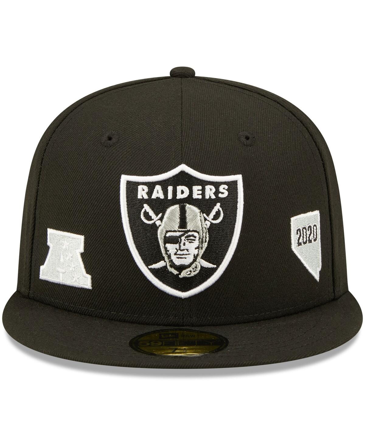 NEW ERA MEN'S NEW ERA BLACK LAS VEGAS RAIDERS IDENTITY 59FIFTY FITTED HAT