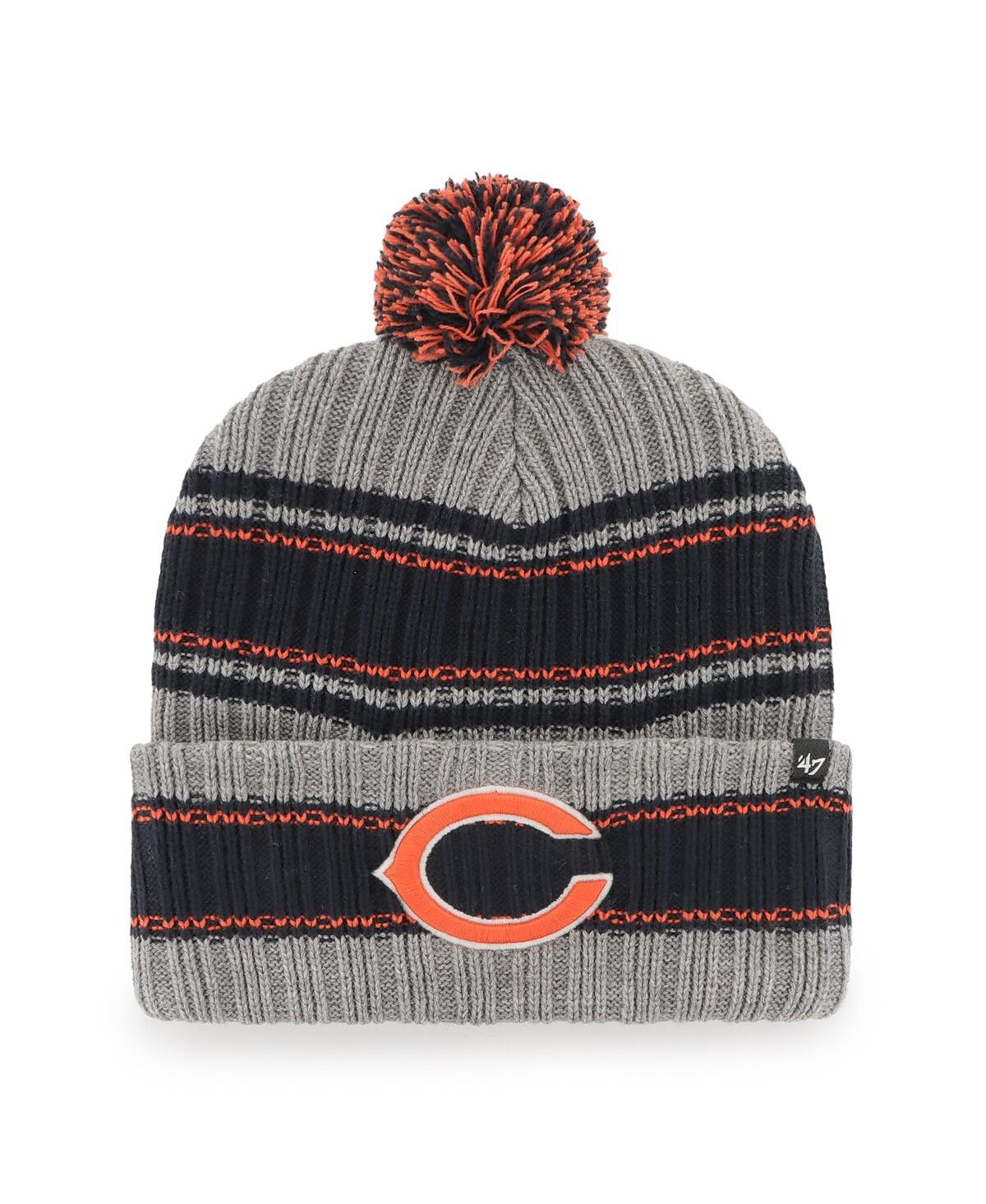 47 Brand Men's ' Graphite Chicago Bears Rexford Cuffed Knit Hat With Pom