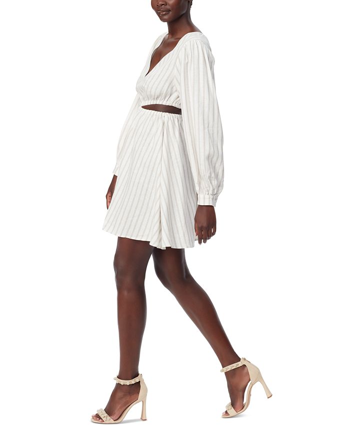 Sam Edelman Women's Long-Sleeve V-Neck Cutout Dress - Macy's