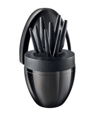 Cuisine::pro® Id3 Black Samurai the Egg Knife Block Set, 9 Piece